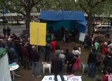 Occupy Dunedin stay in the Octagon after a trespass notice calling for the occupiers to leave 